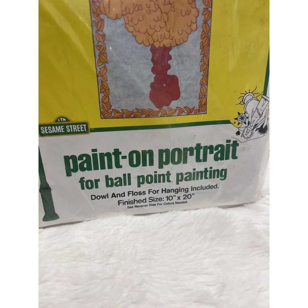 Vintage Vogart Craft 1980 Sesame Street Paint-on Portrait Ball Point Big Bird